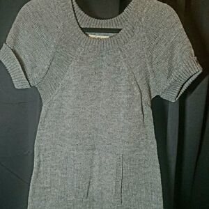 LEI Women's Heather Gray Crew Neck Sweater